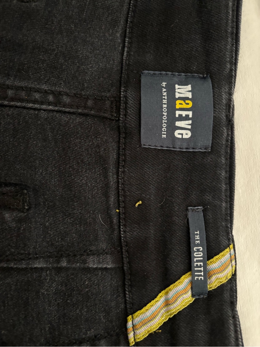 Maeve The Collette Black Cropped Wide-Leg Jeans Size 30 - Picture 6 of 6